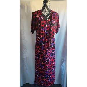 CSC Studio Womens Wrap Maxi Dress & Short Sleeve Open Blouse Animal Print Size S